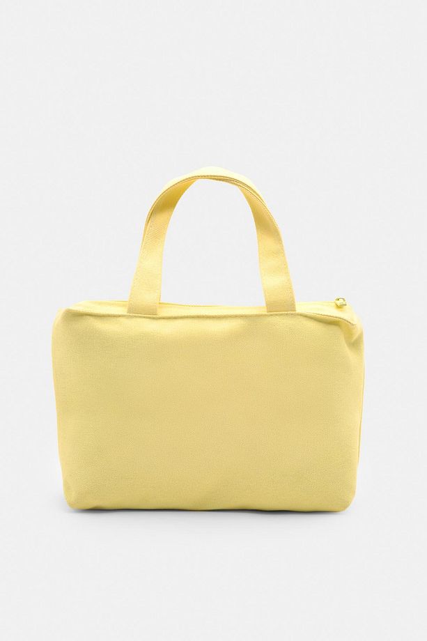 Çiçekli mini tote çanta - 4