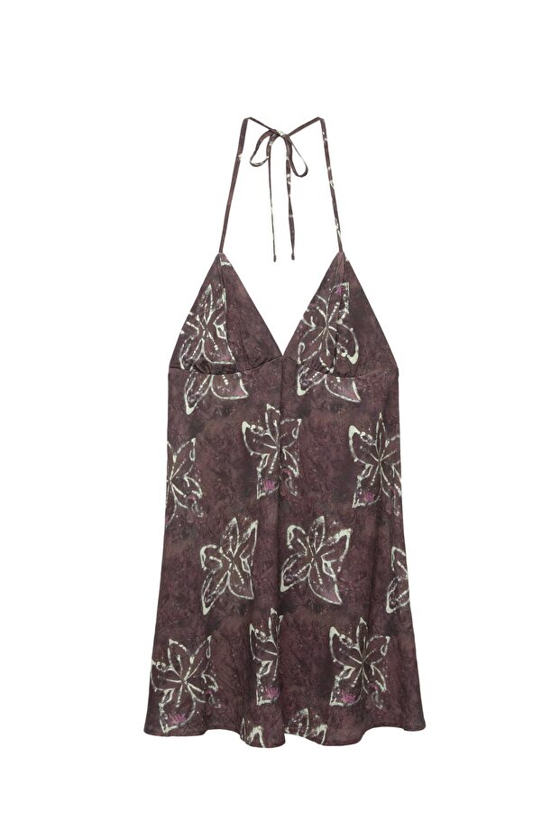 Çiçekli kısa elbise - 3