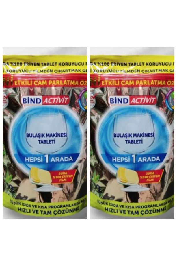 Bind Activit 100 Tablet (2x50) Bulaşık Makinesi Tableti – Hepsi 1 Arada – Yerli & Ekonomik Paket - 1