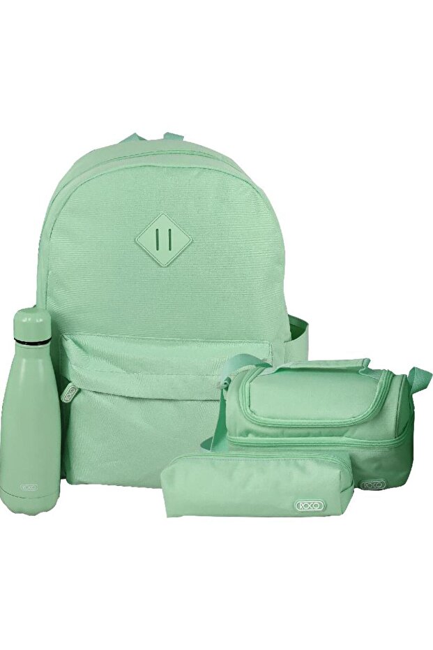 حقيبة ظهر صلبة 4 في 1 مجموعة قيمة حقيبة ظهر مع ملحق باللون الأخضر النعناعي - 1