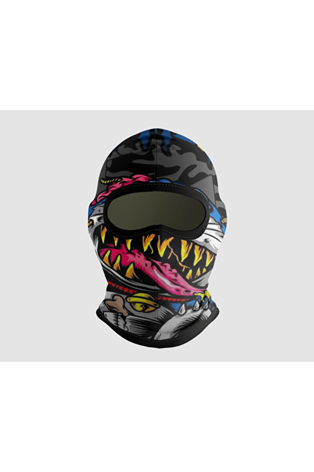 Outdoor Wind and Antiallergic Face Protection for Biker and Couriers Biker Mask with Balaklava Pattern