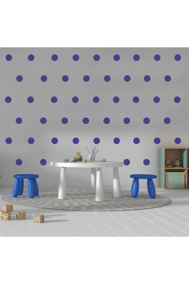 100 Pieces Round - Polka Dot Sticker in 5cm Size