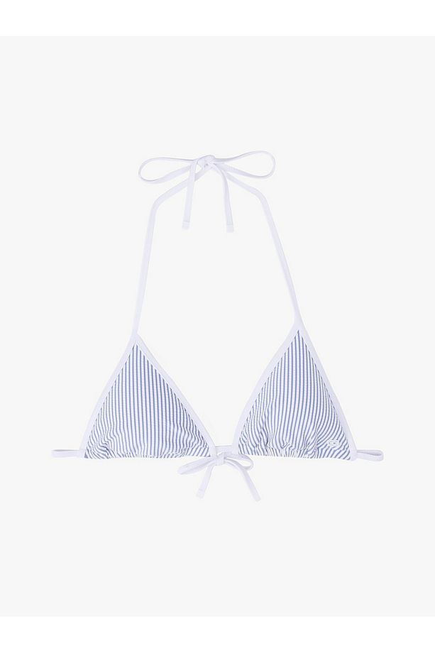 Ribbed Texture Triangle Bikini Top - 2