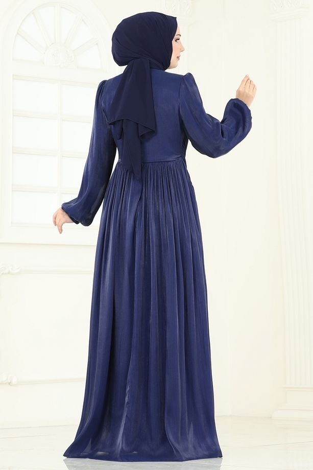 SUAL Önü Taşlı Organze Abiye 6238LPN858 Laci - 6