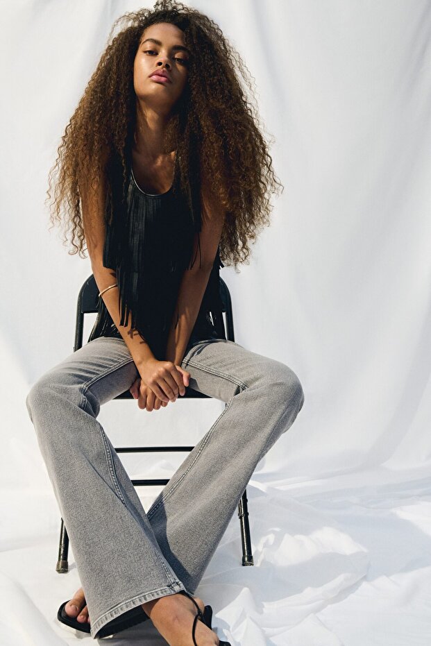 Flared Low Jeans - 2