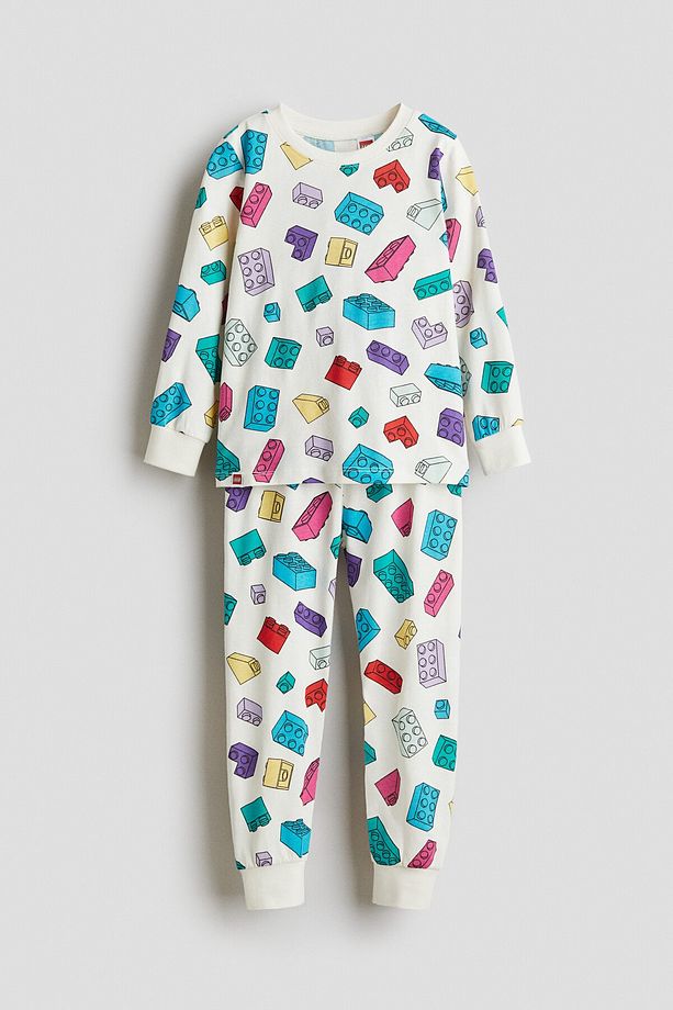 Pamuklu ve Baskılı Jarse Pijama Takımı - 1