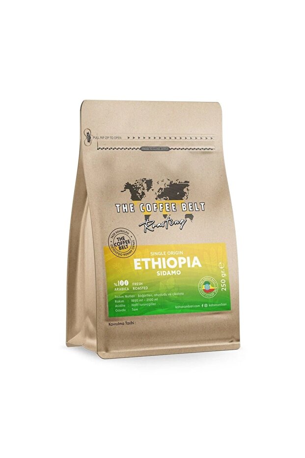 Ethiopian Sidamo Natural Gr4 Local Coffee 250 Gr