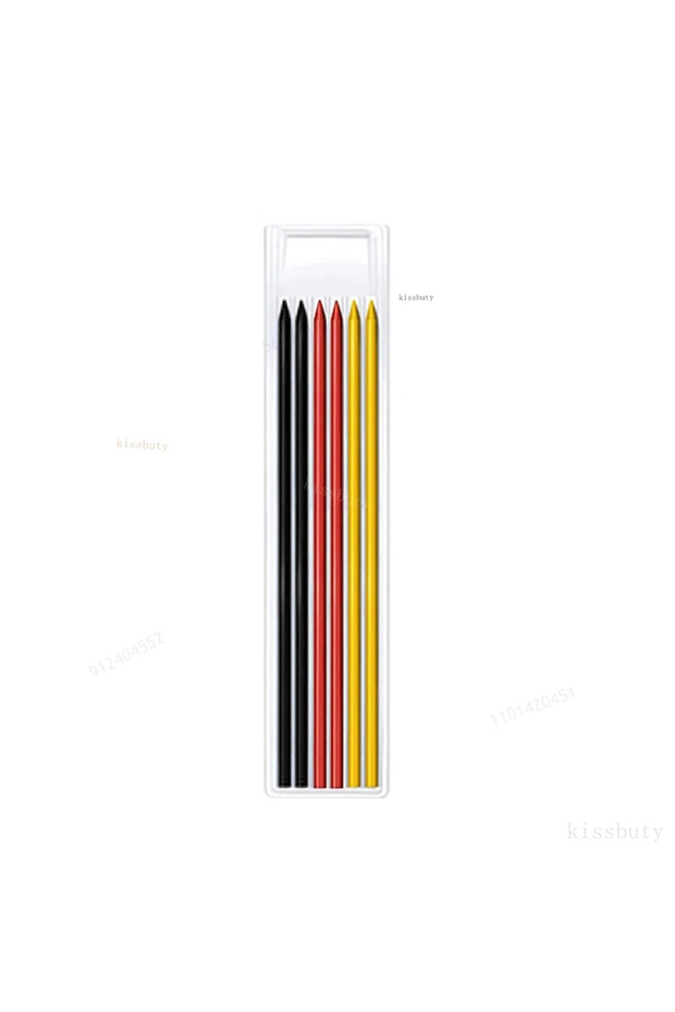 Mix Refills Solid Carpenter Mechanical Pencil with Sharpener Woodworking Tools 2.8mm 3 Colors Refill