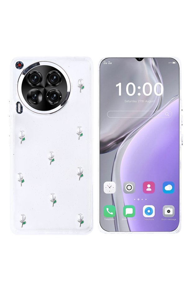 Case Compatible with Tecno Camon 30 Case Airbag Corner Transparent Printed Z-Pole