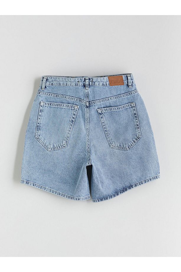 LCW Mom Fit Kadın Jean Şort - 2