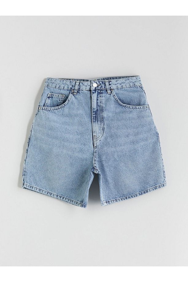 LCW Mom Fit Kadın Jean Şort - 1