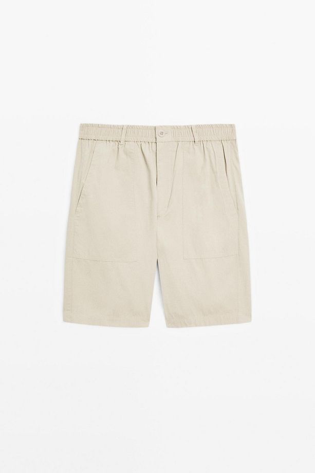 Pamuklu poplin carpenter bermuda şort - 5