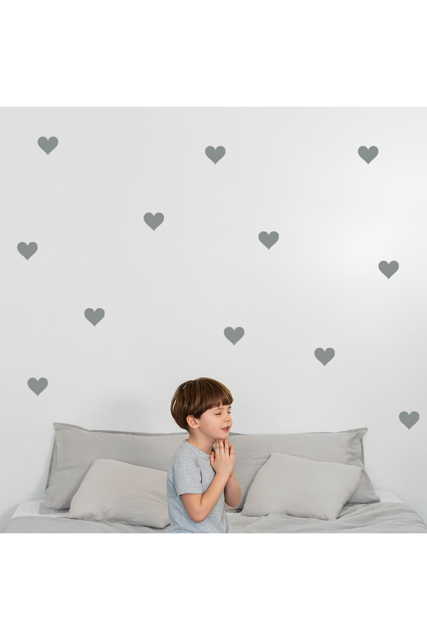 Heart Wall Sticker Set in 5cm Size - 125 Pieces