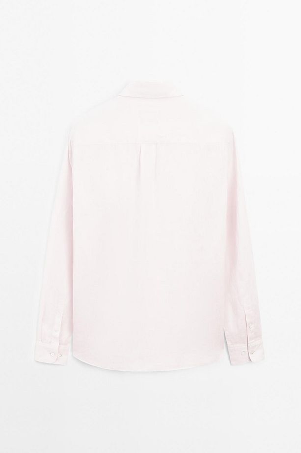 %100 keten regular fit gömlek - 8