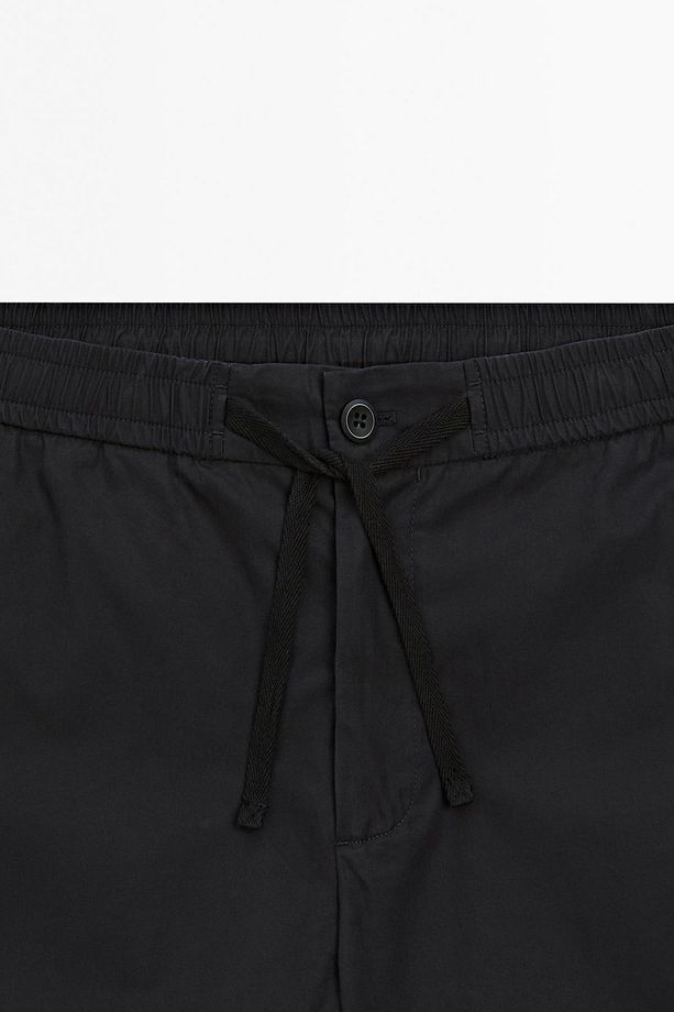 Jogger poplin bermuda şort - 6