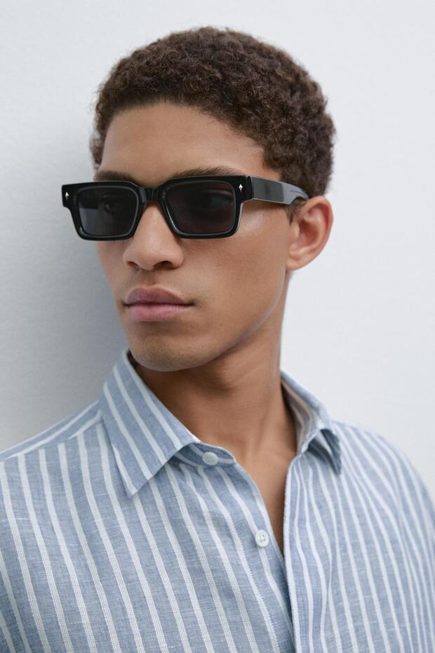 Regular fit çizgili gömlek - 4