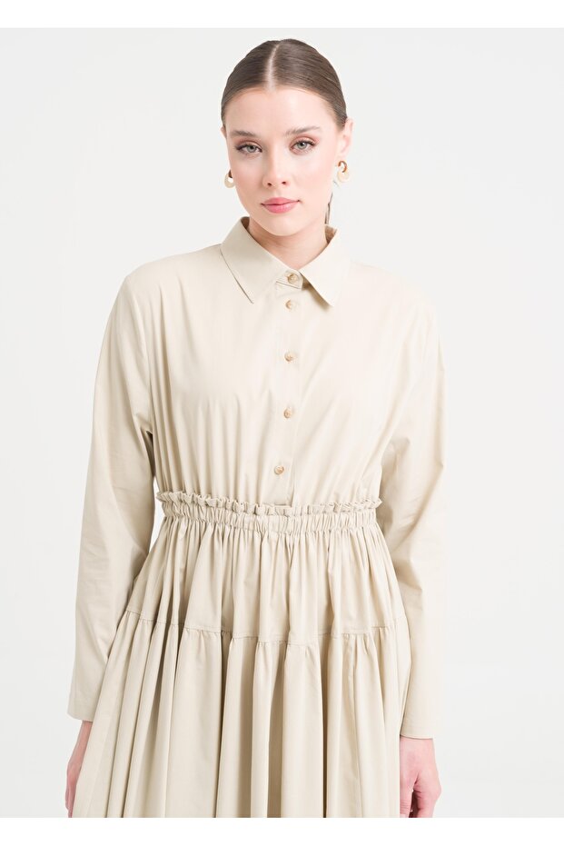 Beli Lastikli Elbise - 5