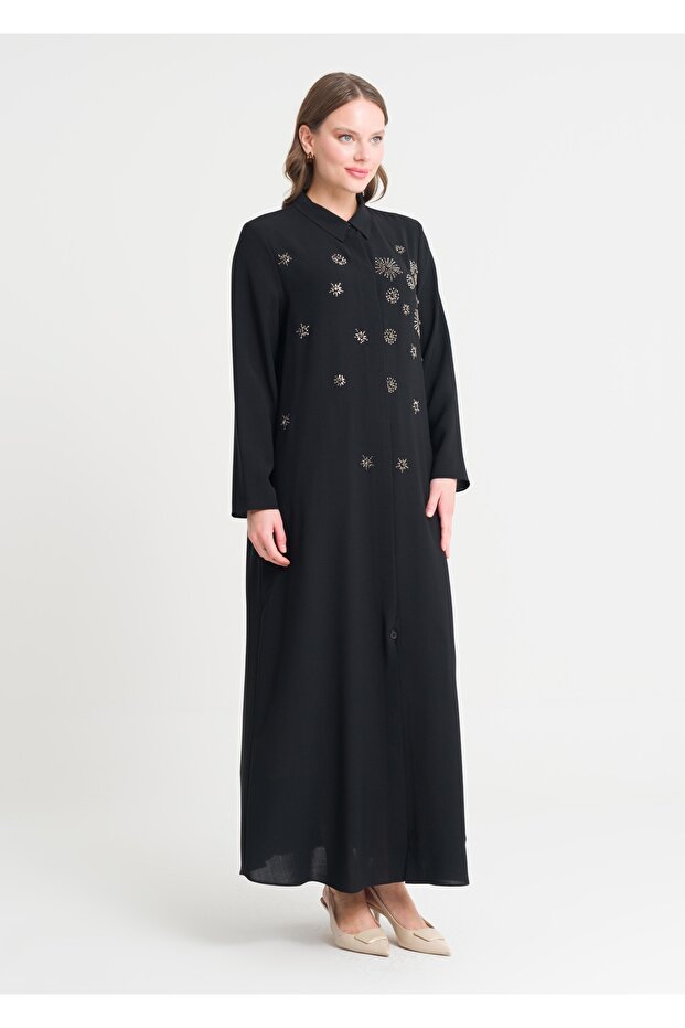 İşlemeli Kemerli Pardesü - 4