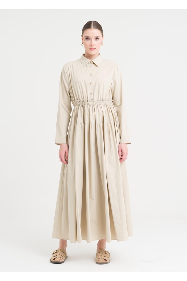 Beli Lastikli Elbise - 1