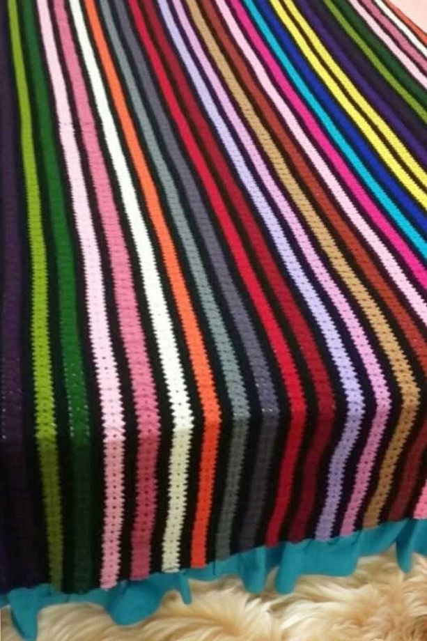 El Örgüsü Çift Kişilik Bohem Yatak Battaniyesi, 260 X 220 Cm Yatak Örtüsü, Yatak Battaniyesi - 4