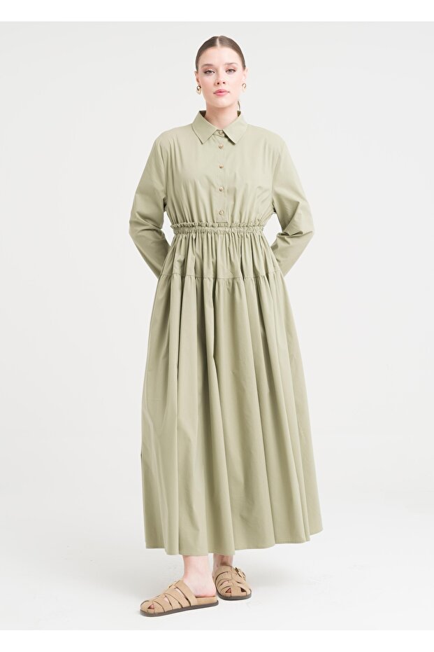 Beli Lastikli Elbise - 1