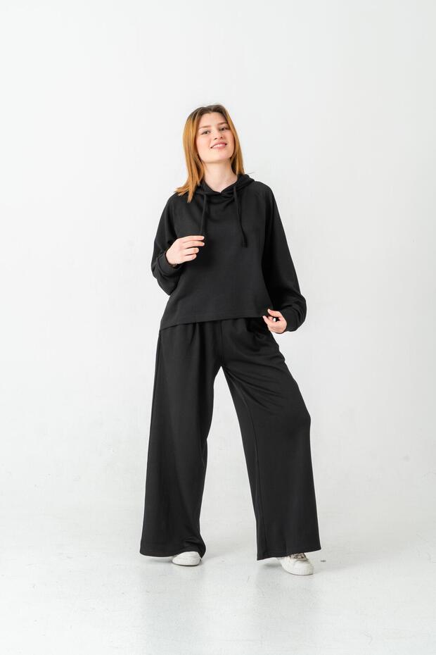 Kapüşonlu Basic Kadın Alt Üst Takım - 5
