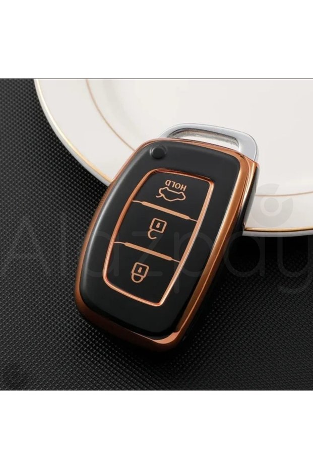 Hyundai Tucson Bayon Elantra Accent Ix35 İ10 İ20 İ30 İ40 Tpu Key Case Cover (Black - No Sustas)