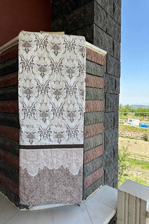 بيكيه مزدوج متعدد الأغراض، بيكيه صيفي، بيكيه منقوش، مفرش سرير (195x220 سم) - 1