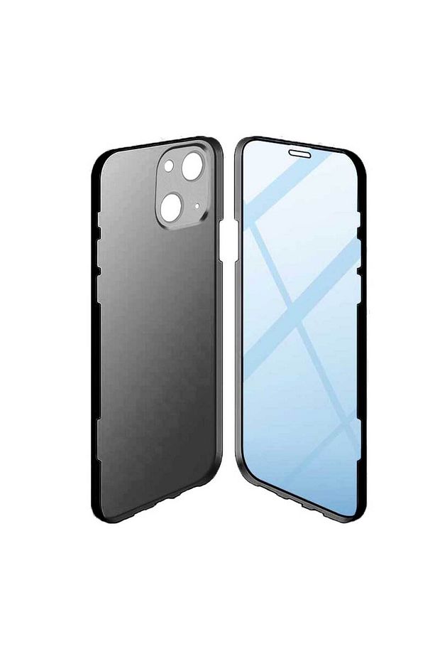 Apple iPhone 13 Uyumlu 360 Derece Tam Kaplayan Cam Kapak Kılıf - 4