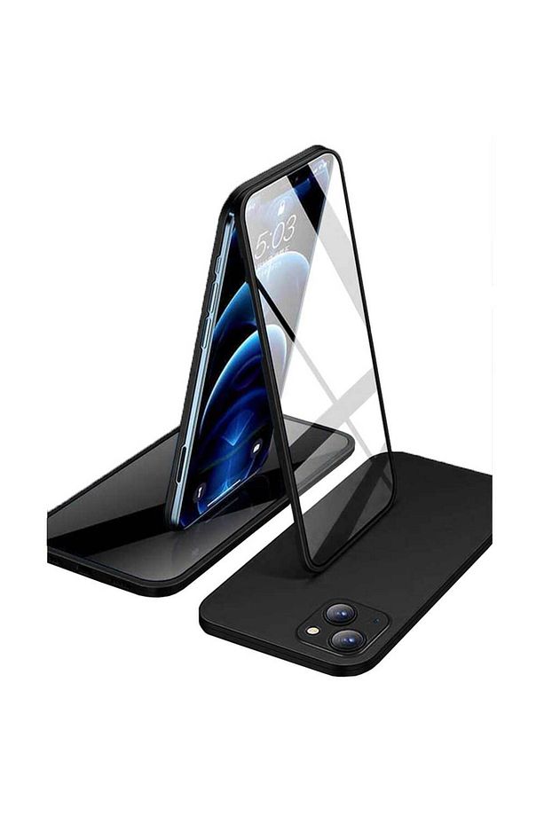 Apple iPhone 13 Uyumlu 360 Derece Tam Kaplayan Cam Kapak Kılıf - 1