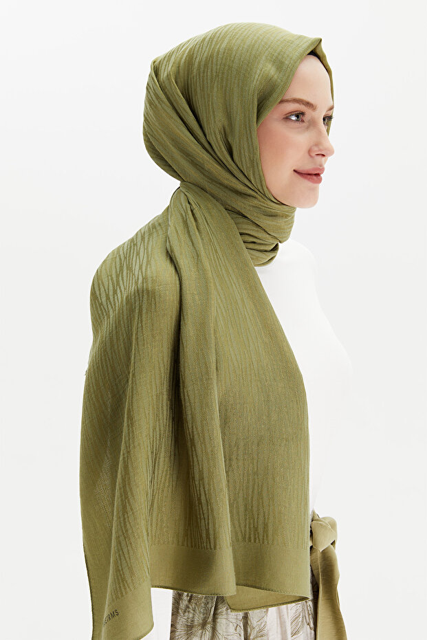 Zebra Desenli Lyocell Şal - 2