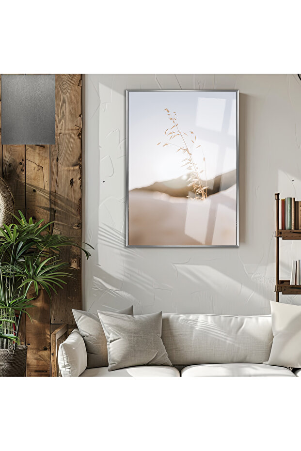 Amazing | Soft Plant Model (Oat) | Framed Tempered Glass Table Single Vertical