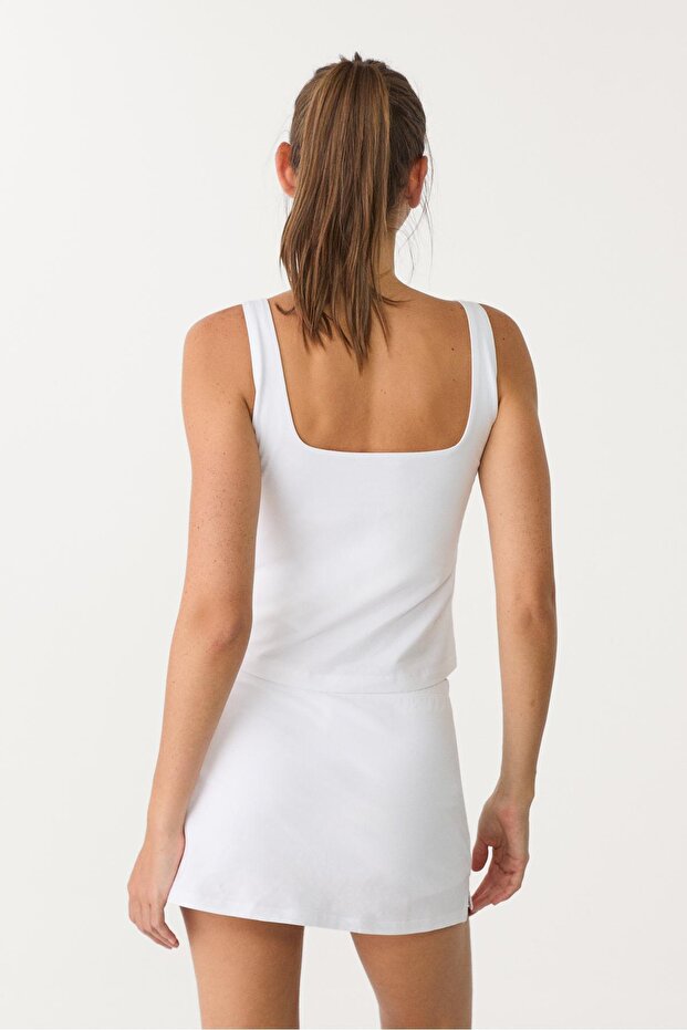 Basic kare yaka top - 4