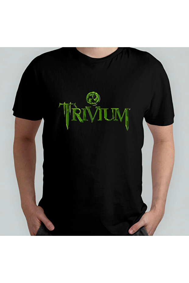 Trivium Unisex 100% Cotton Crew Neck T-Shirt Model 1