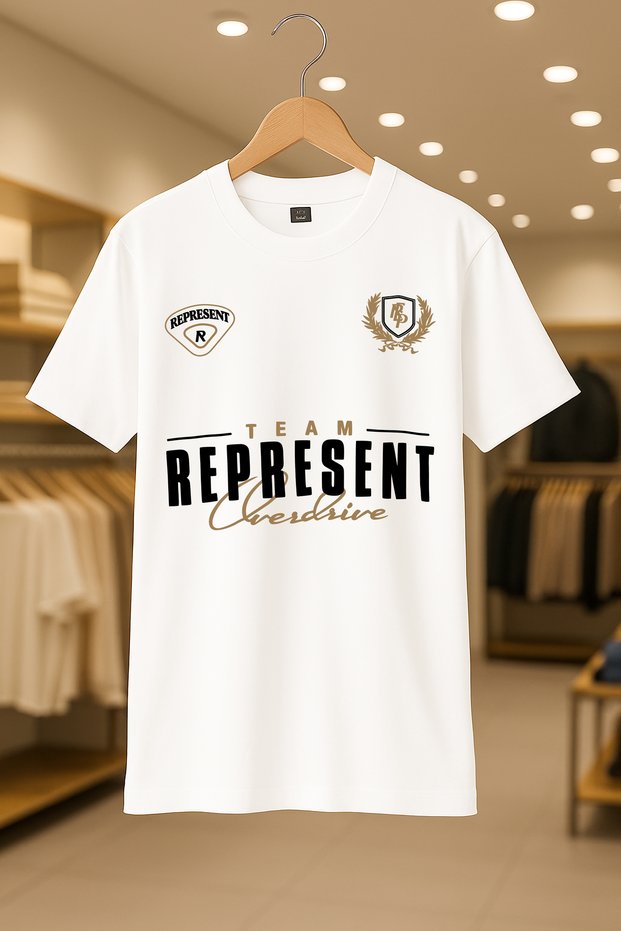 Represent Printed Oversize Unisex 100% Cotton Breathable Thick Fabric T-Shirt