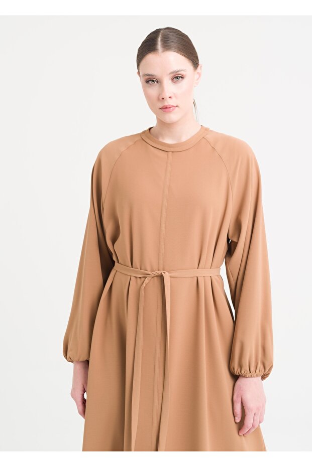 Reglan Kol Kemerli Elbise - 5