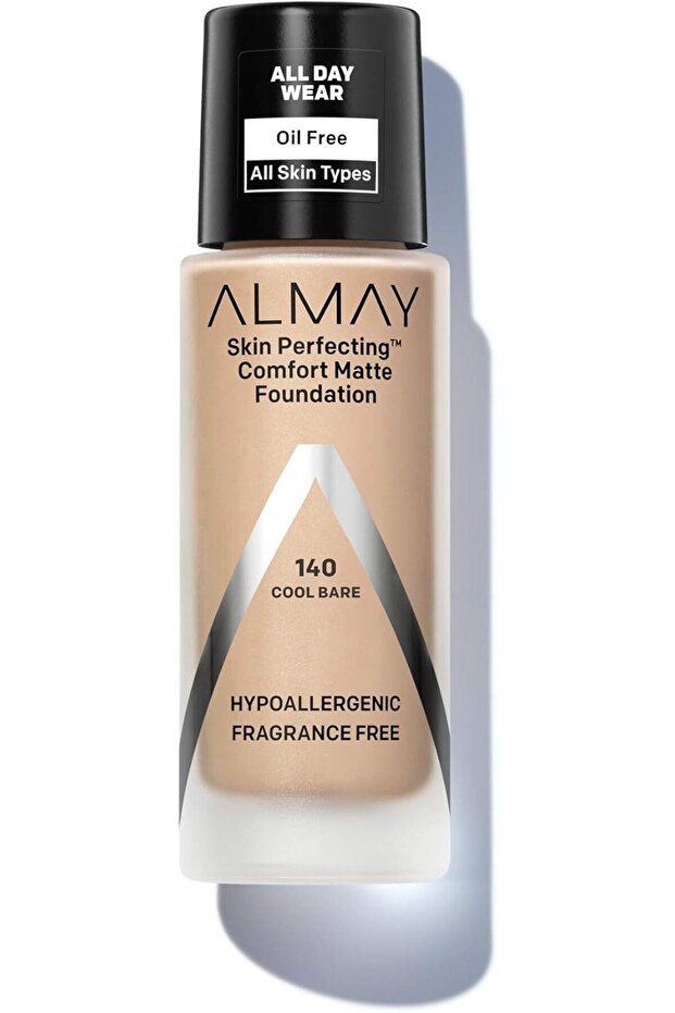 Skin Perfecting Comfort Matte Foundation, Hypoallergenic, Cruelty Free - Cool Bare, 1 Fl oz
