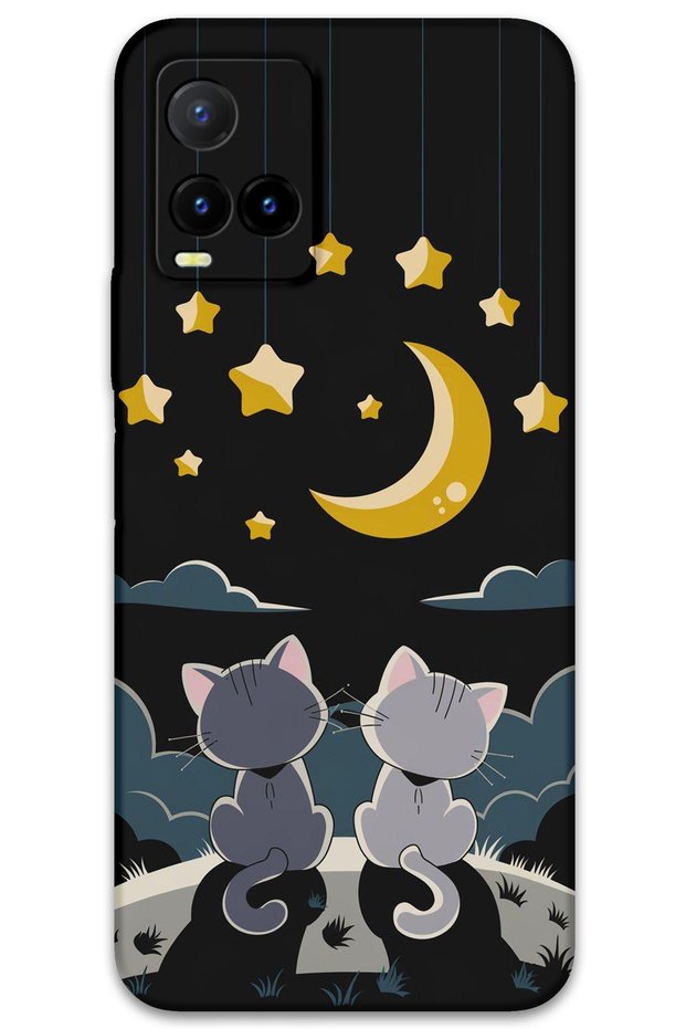 Vivo Y32 Compatible Cat Pattern Phone Case + Screen Protector - 5809