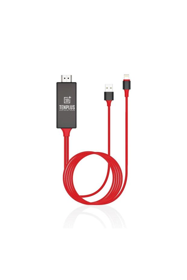 وصلة آيفون إلى HDMI بدقة 1080p مع شحن متزامن وطول 2 متر