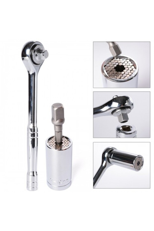 3-piece universal socket wrench set - 4