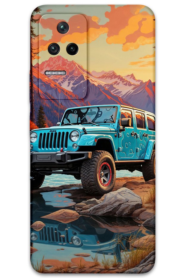 Poco F4 Compatible Car Pattern Phone Case + Screen Protector - 5758