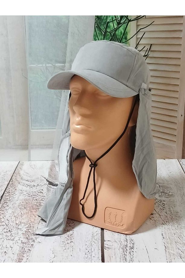 Ense Korumalı File Maskeli Şapka - 1