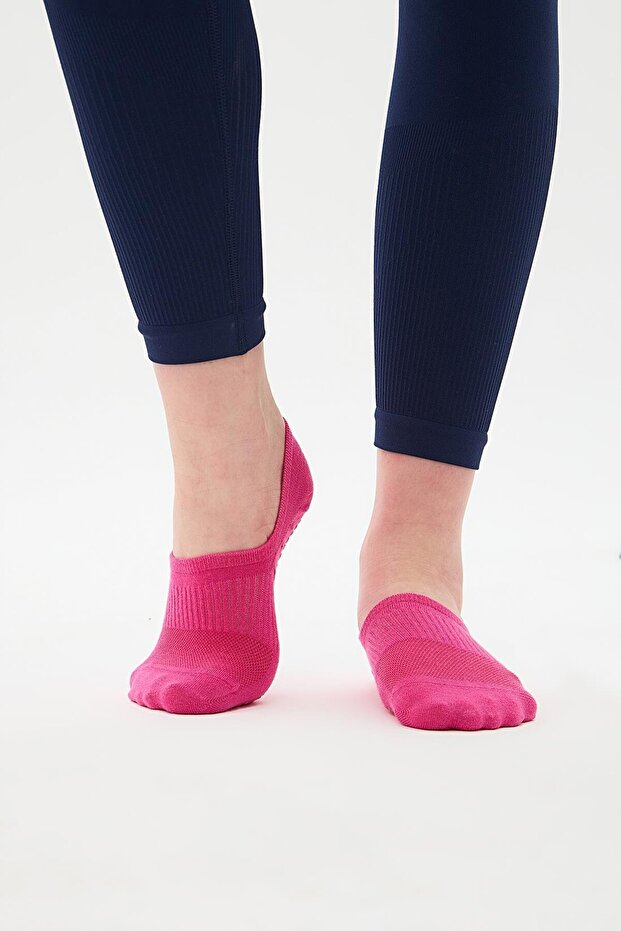 Yoga Ballerina Socks Drop Printed Fuchsia