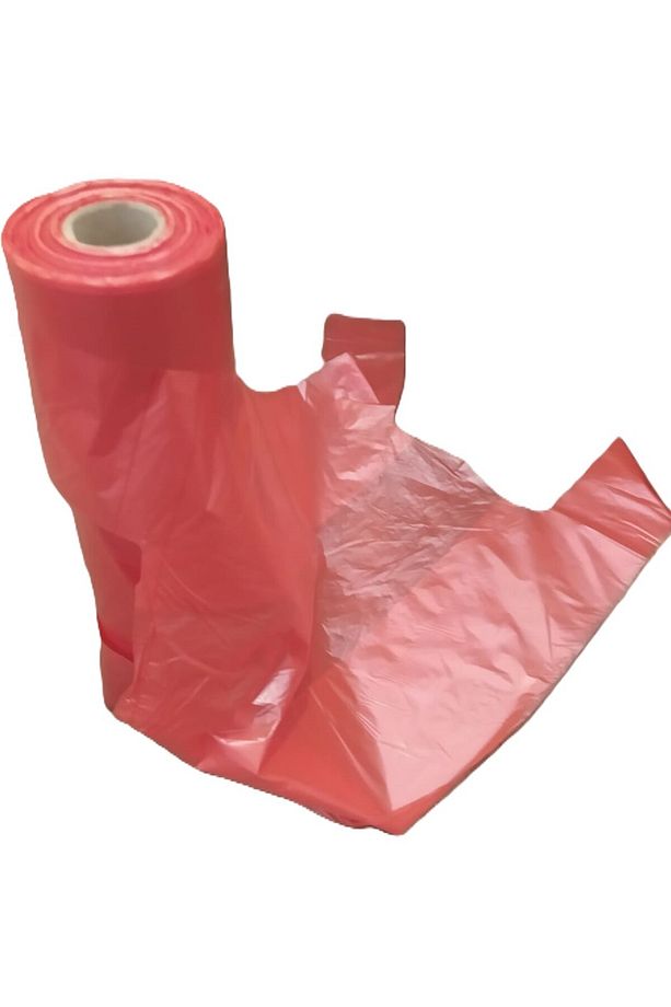 Büyükboy Kırmızı Rulo Poşet Market Manav Atlet Hışır 1 Adet Rulo - 1