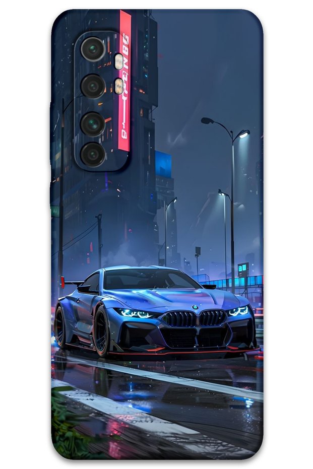 حافظة هاتف متوافقة مع نمط السيارة + واقي شاشة لهاتف Xiaomi Mi Note 10 Lite - 5767