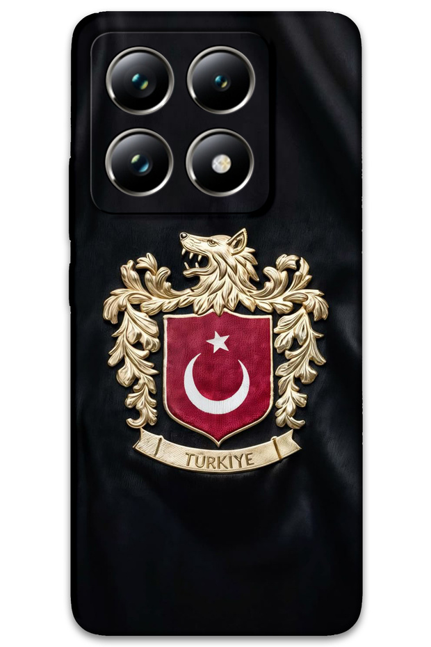 Xiaomi Mi 14t Pro Compatible Turkish Patterned Phone Case + Screen Protector - 5855