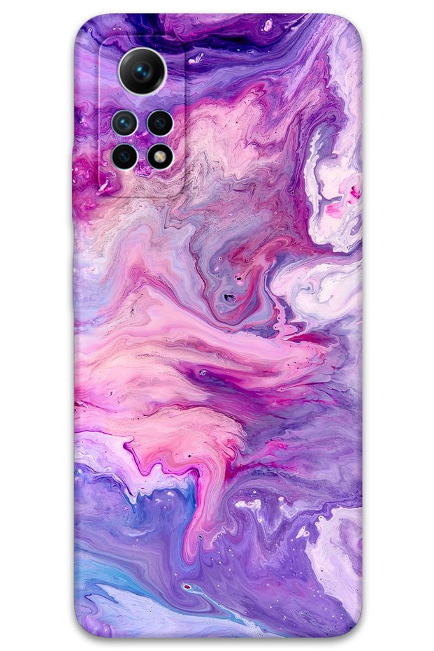 حافظة هاتف متوافقة مع نمط الرخام + واقي شاشة لهاتف Xiaomi Redmi Note 12 Pro 4G - 5813