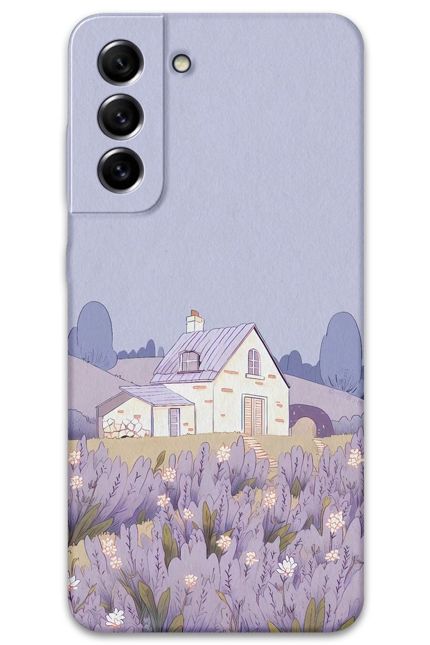 Galaxy S21 Fe Compatible Flower Pattern Phone Case + Screen Protector - 5800