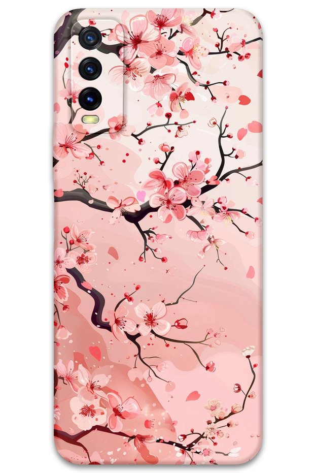 Vivo Y20S Compatible Flower Pattern Phone Case + Screen Protector - 5805