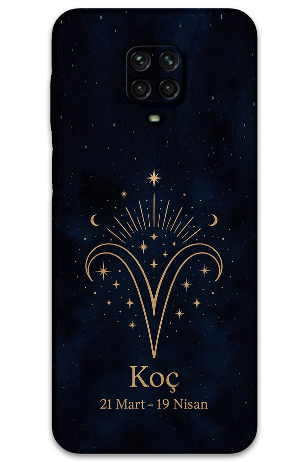 Xiaomi Redmi Note 9 Pro Compatible Aries Patterned Phone Case + Screen Protector - 5768